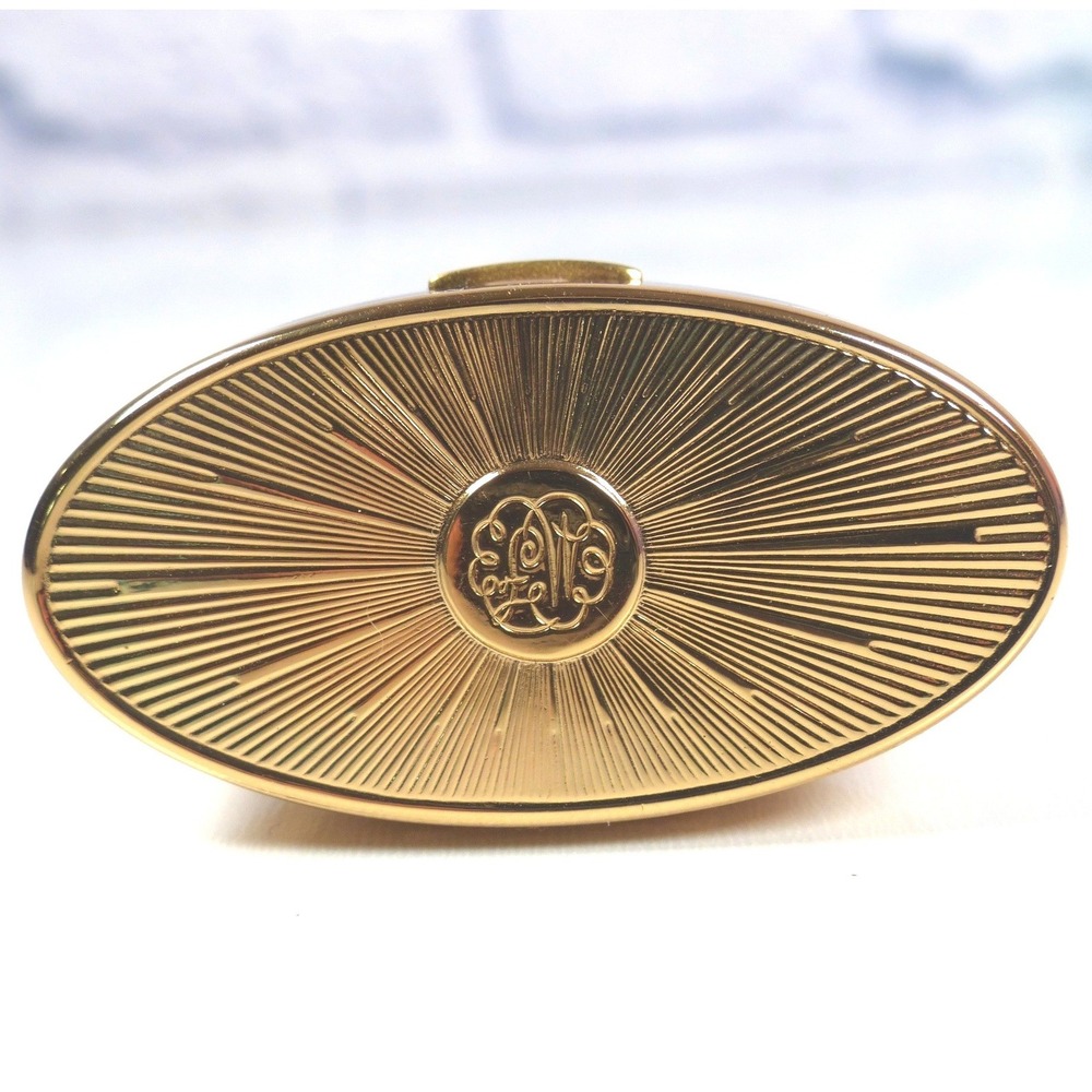 Vintage Max Factor Lipstick Holder Compact 1950s Hi Society Case Mirror Gold
